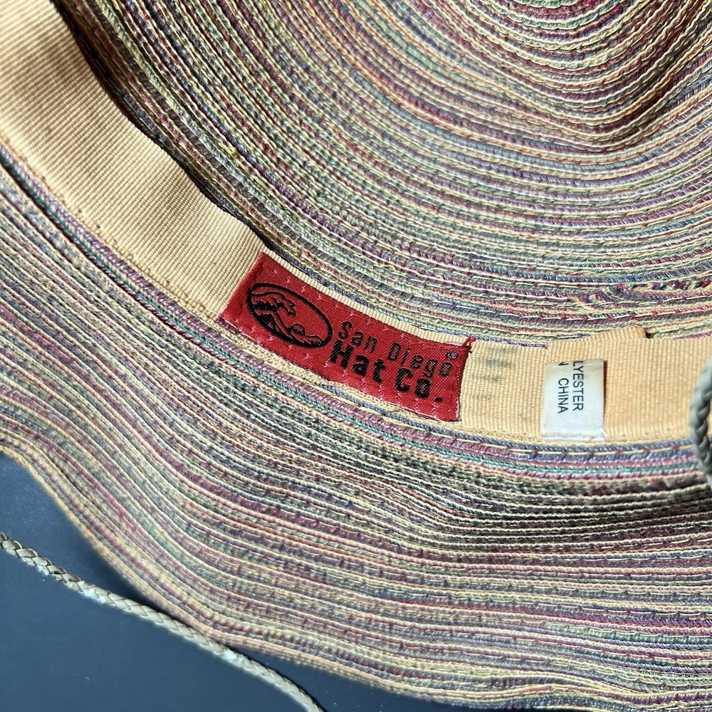 Vintage San Diego Hat Co Unisex Wide Brim Gardening Sun Hat Multicolor‎ 7.5" - Picture 6 of 14
